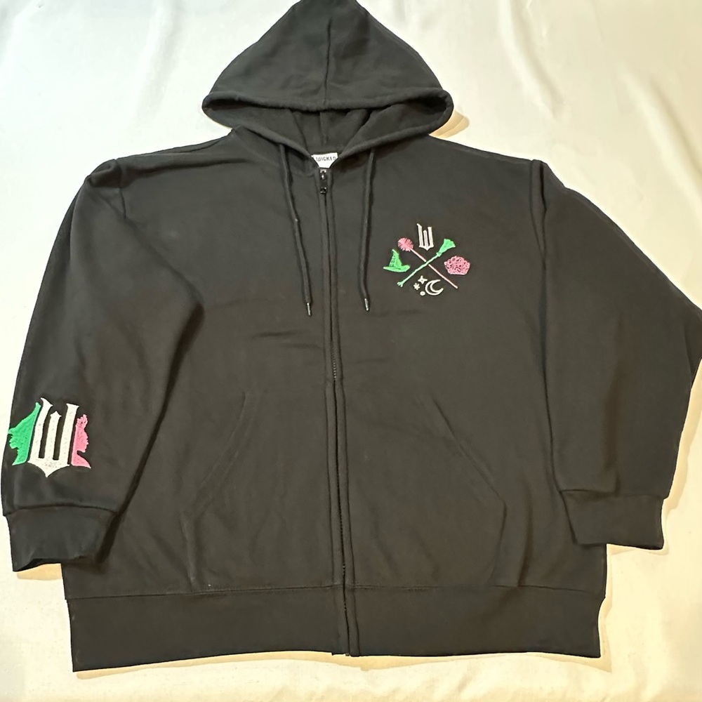Wicked Zip Hoodie XL Black Universal Studios Embroidered